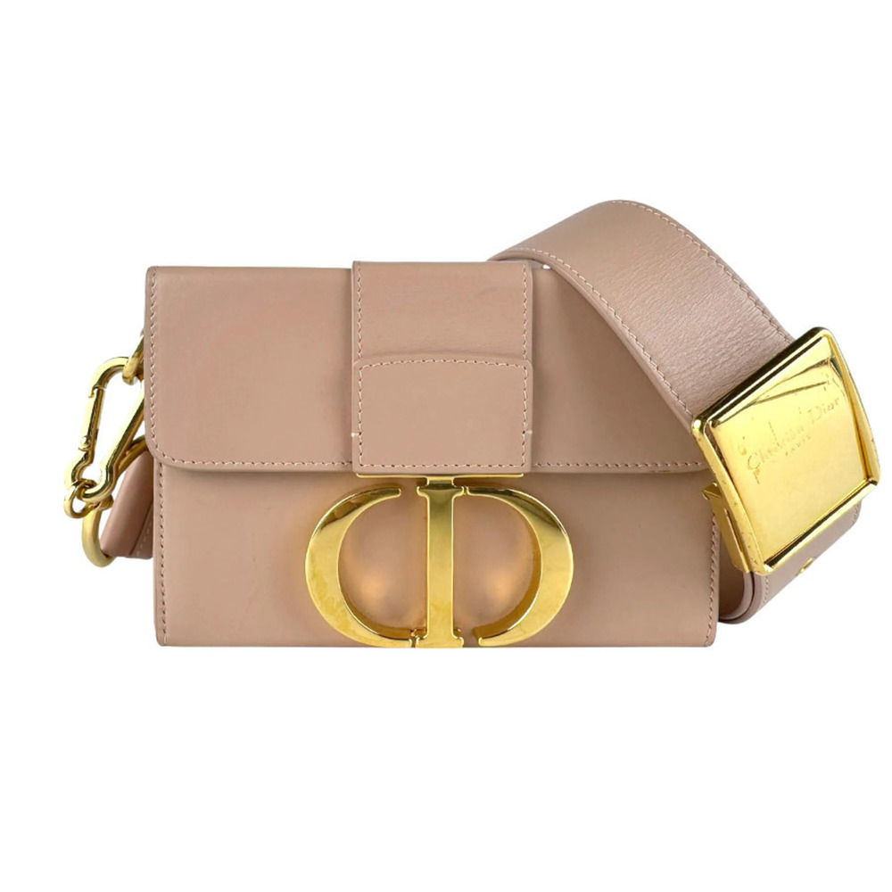 CHRISTIAN DIOR Cream Leather Shoulder Bag